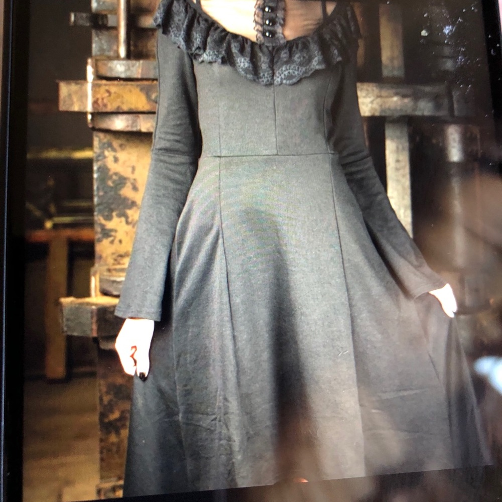 Dracula Clothing Edwardian bell sleeve goth dress